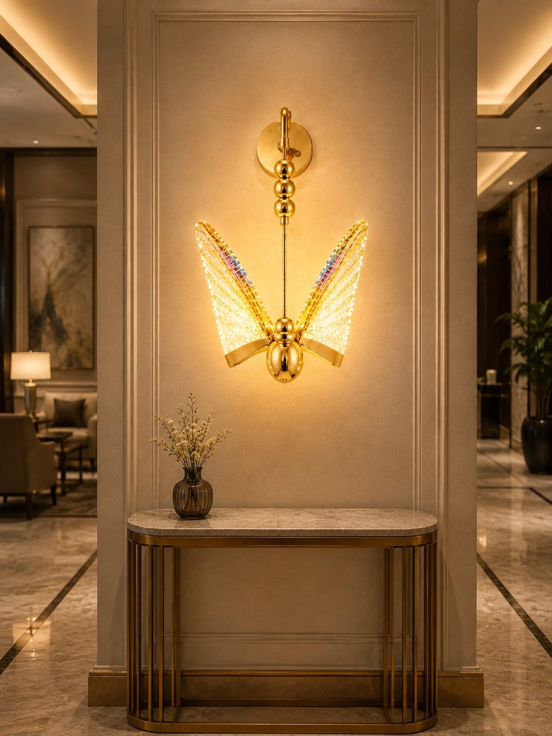 Hanging Butterfly LED Wall Light