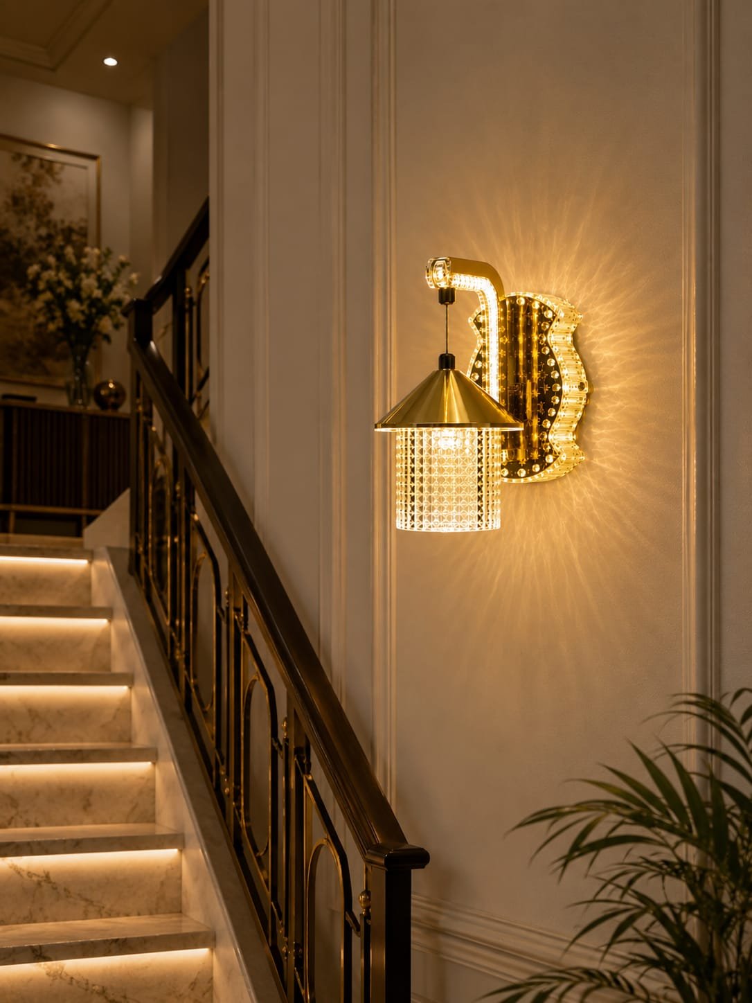 Golden Thread Woven LED Wall Light