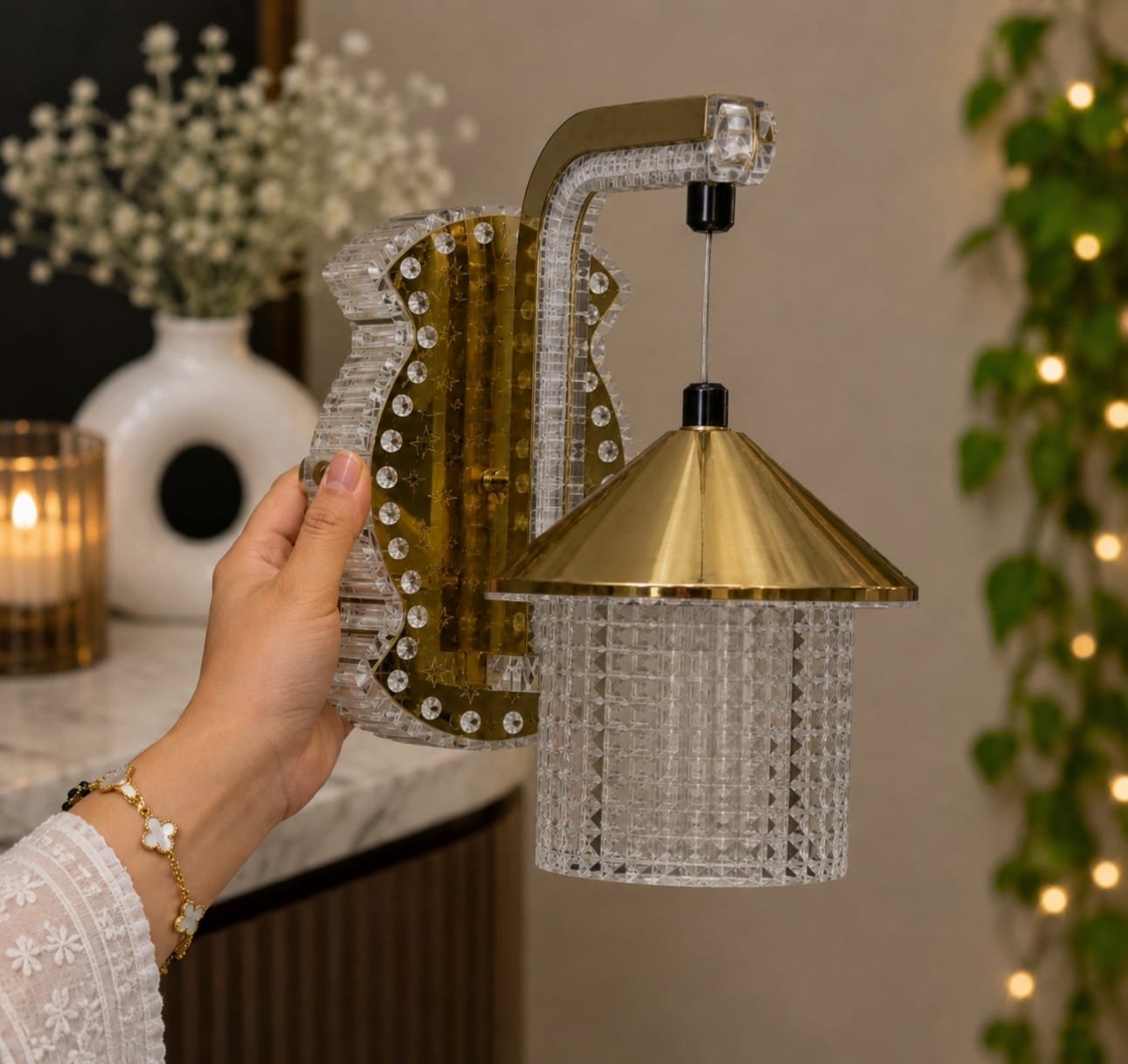 Golden Thread Woven LED Wall Light