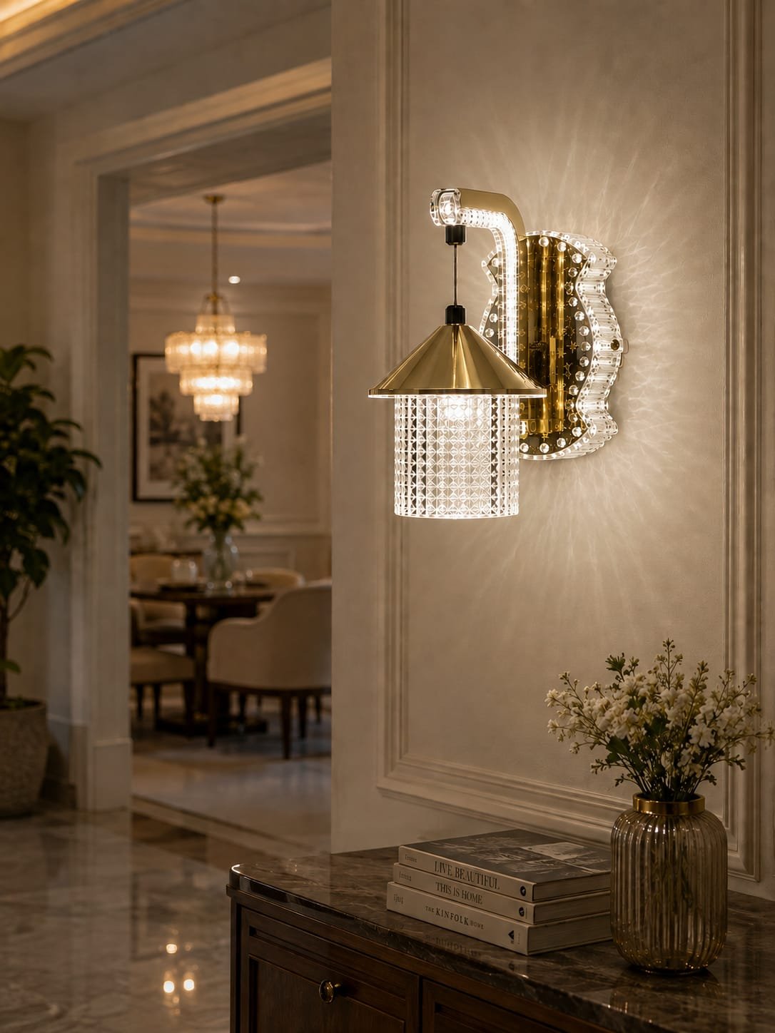 Golden Thread Woven LED Wall Light