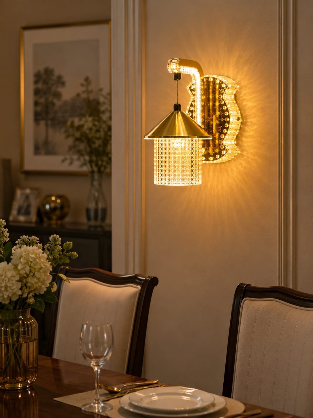 Golden Thread Woven LED Wall Light